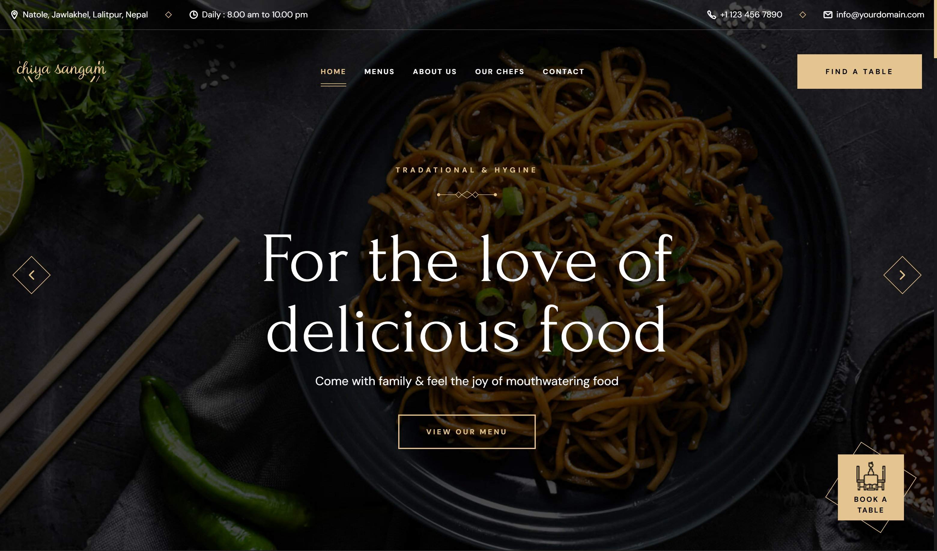 Chiya Sangam Cafe Website - Project by Web Developer in Lalitpur, Nepal